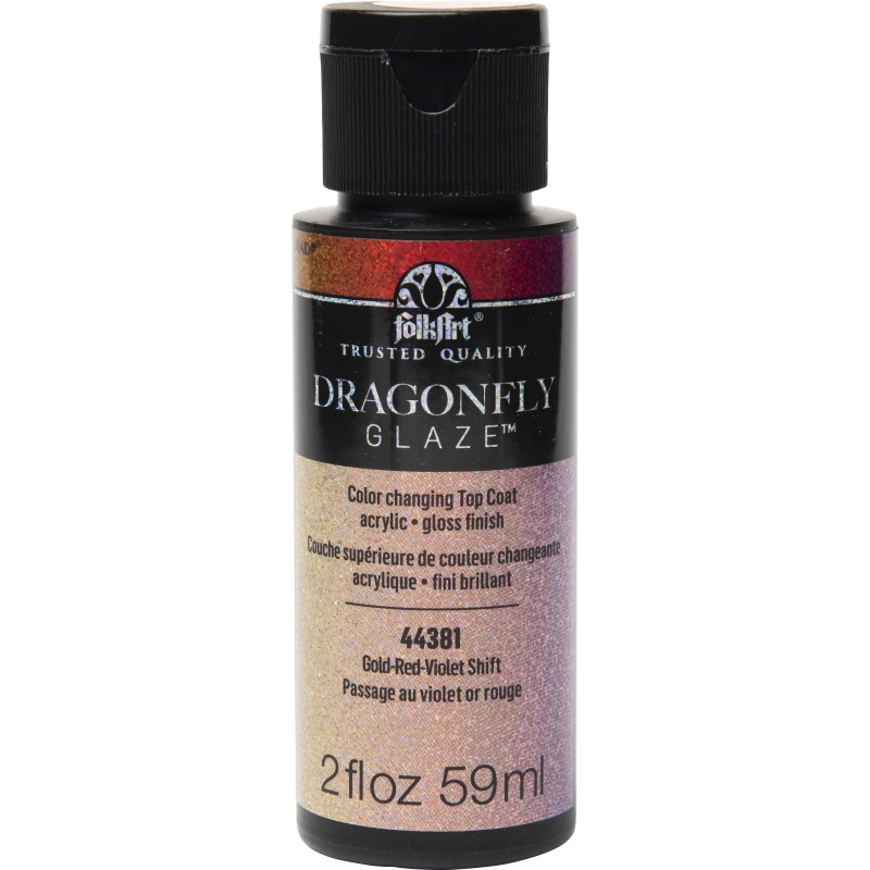 FolkArt Dragonfly Glaze™ - Gold-Red-Violet (2oz)