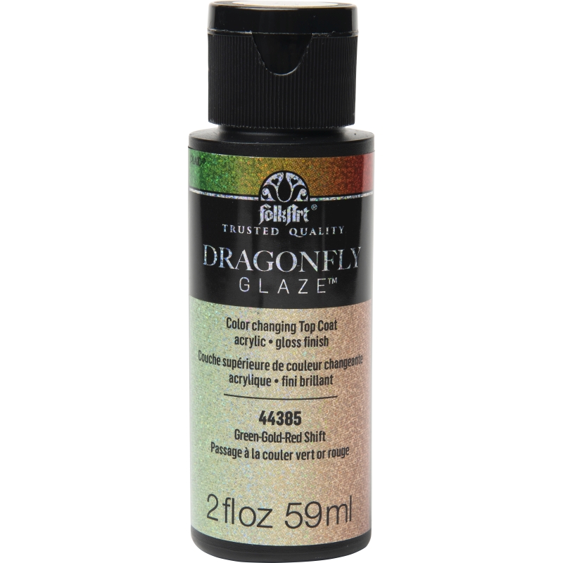 FolkArt Dragonfly Glaze™ - Green-Gold-Red (2oz)