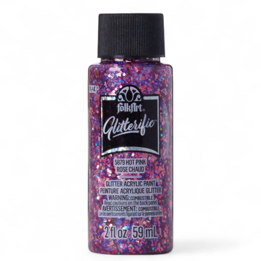 FolkArt Glitterific Hot Pink 2oz