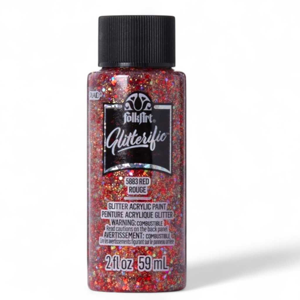 FolkArt Glitterific Red 2oz