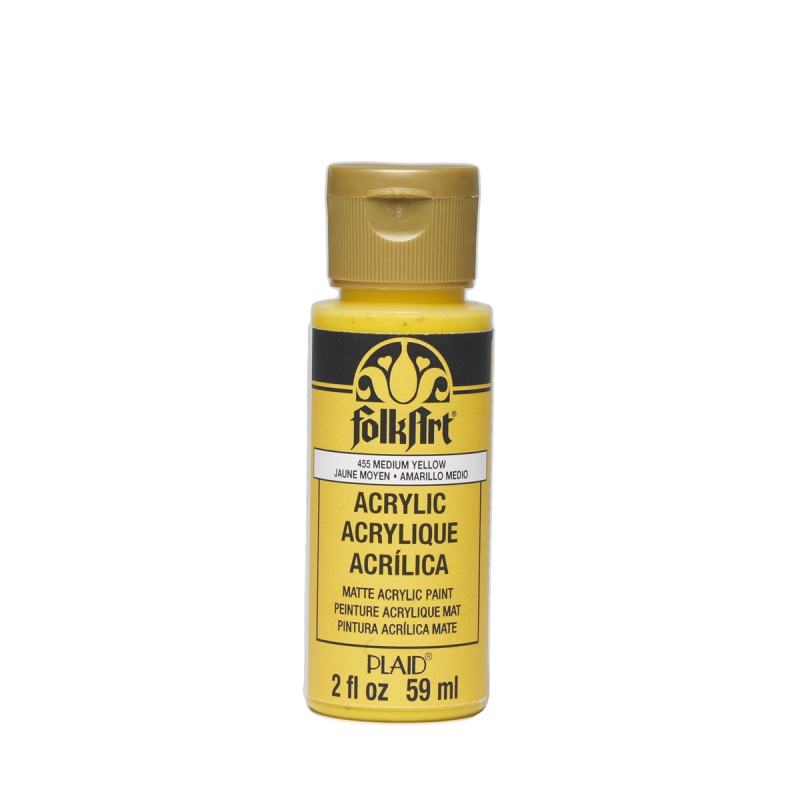 FolkArt Acrylic Paint - Medium Yellow (2oz)