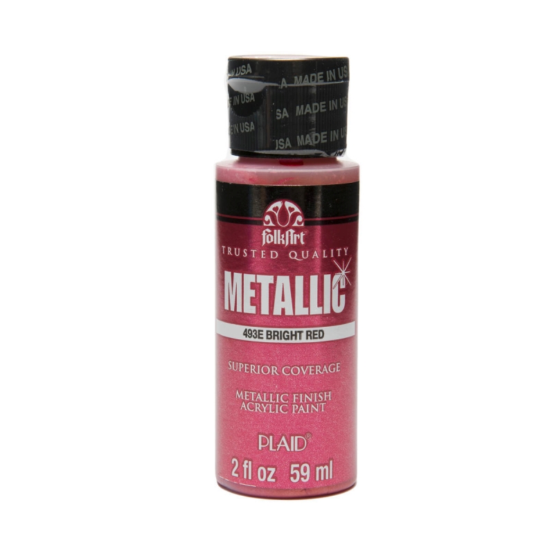 FolkArt Metallic - Bright Red (2oz)