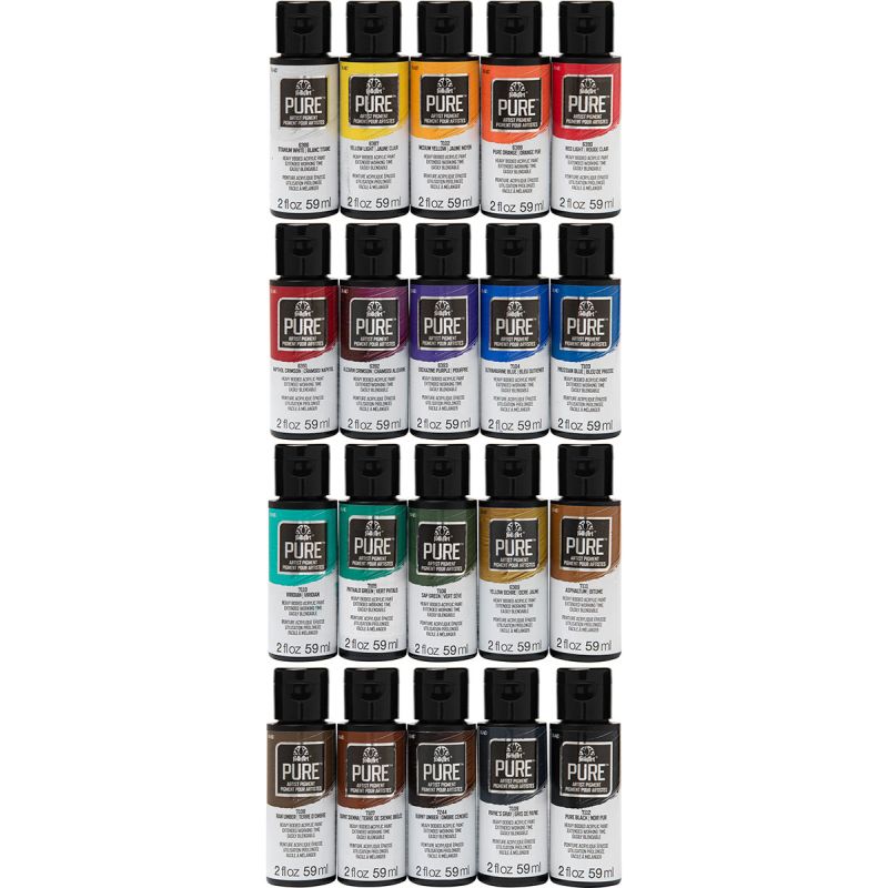 FolkArt - Pure Pigment Assortment - 20 Colours (2oz)