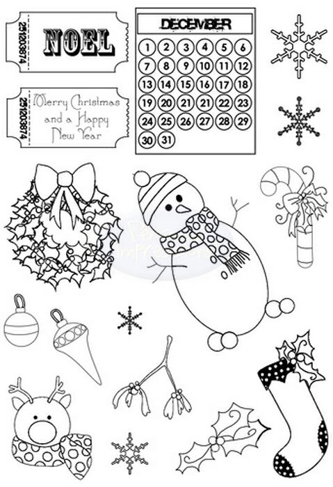 Angel Xmas stamp set