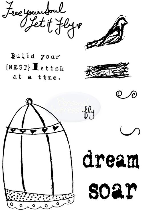 Polkadoodles Free Your Soul stamp set