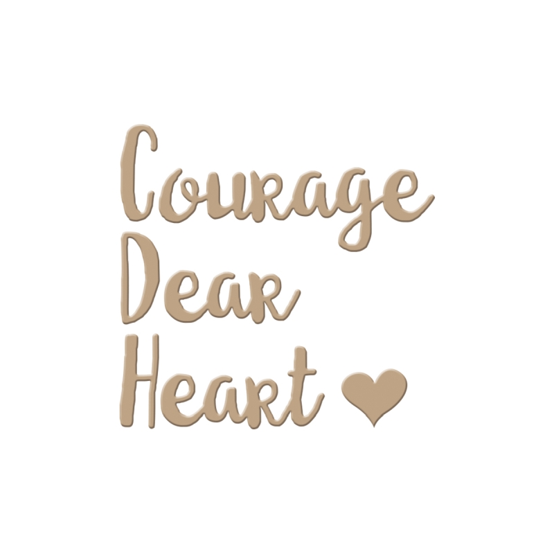 Spellbinders Glimmer Plate - Courage Dear Heart 