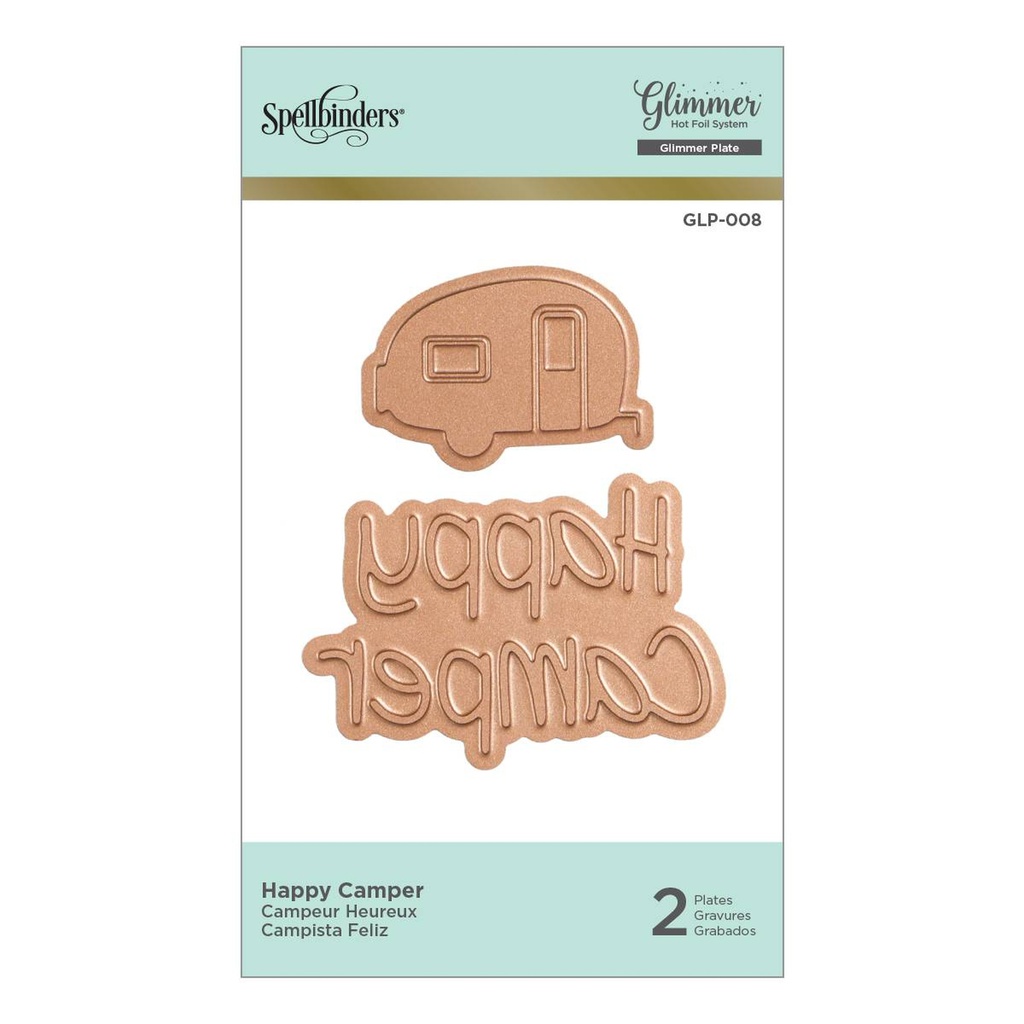Spellbinders Glimmer Plate - Happy Camper 