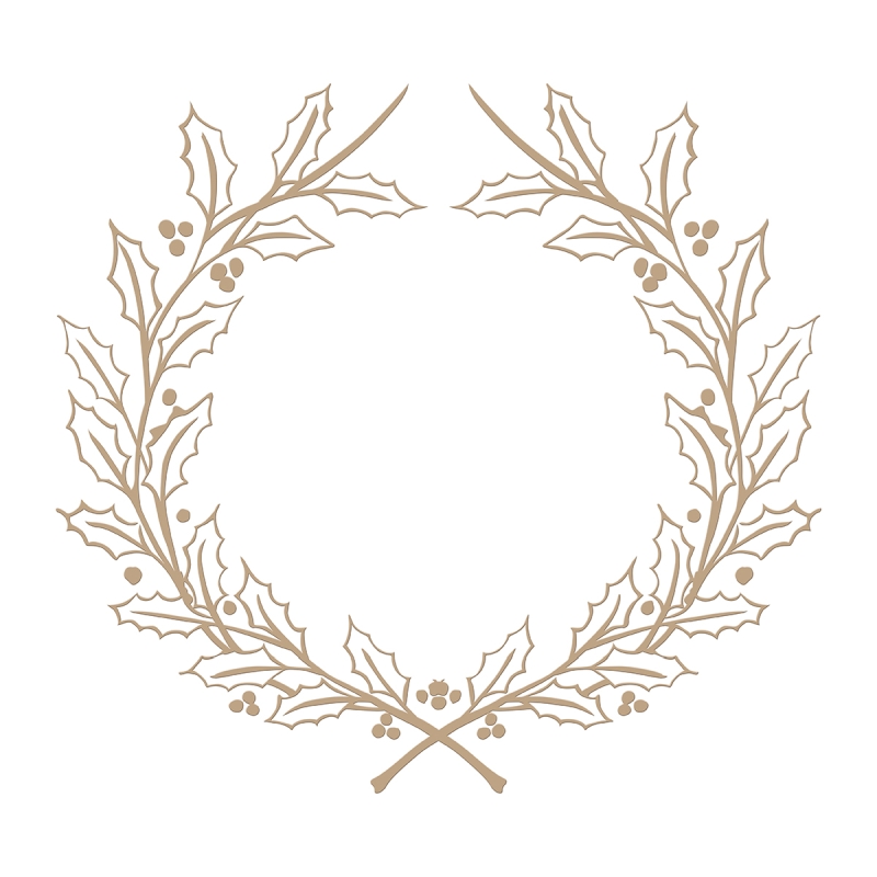 Spellbinders Glimmer Plate - Holly Wreath 