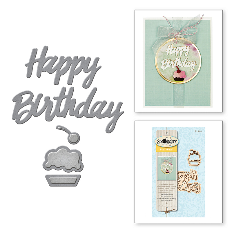 Spellbinders Die D-Lites - Happy Birthday