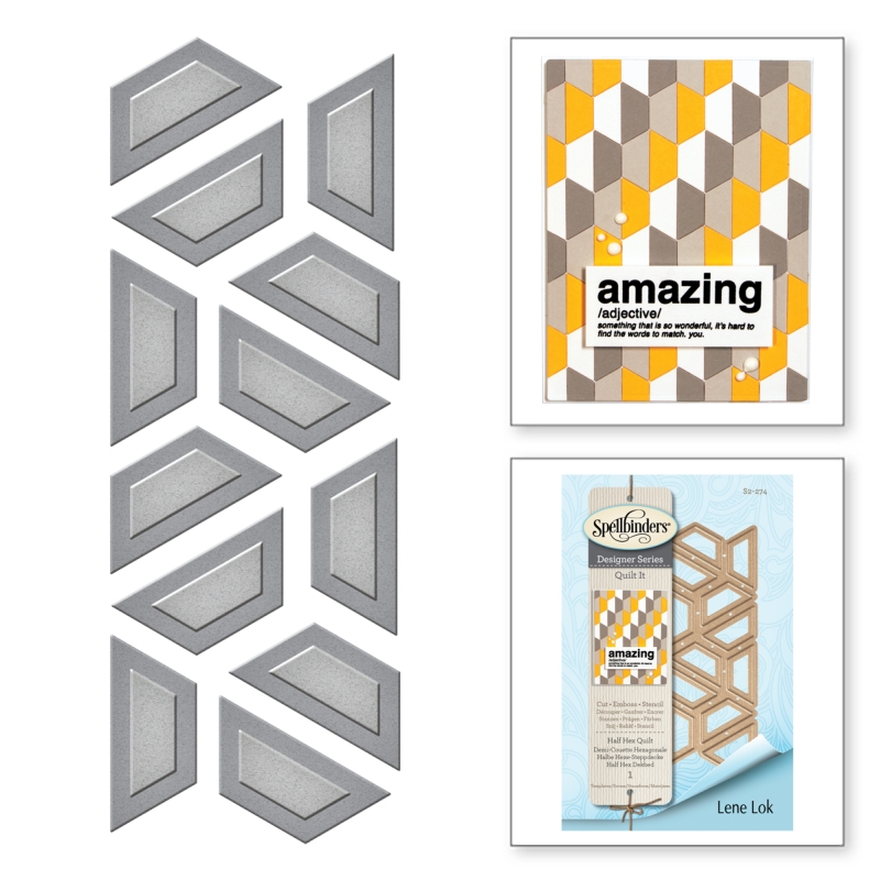 Spellbinders Die D-Lites - Half Hex Quilt
