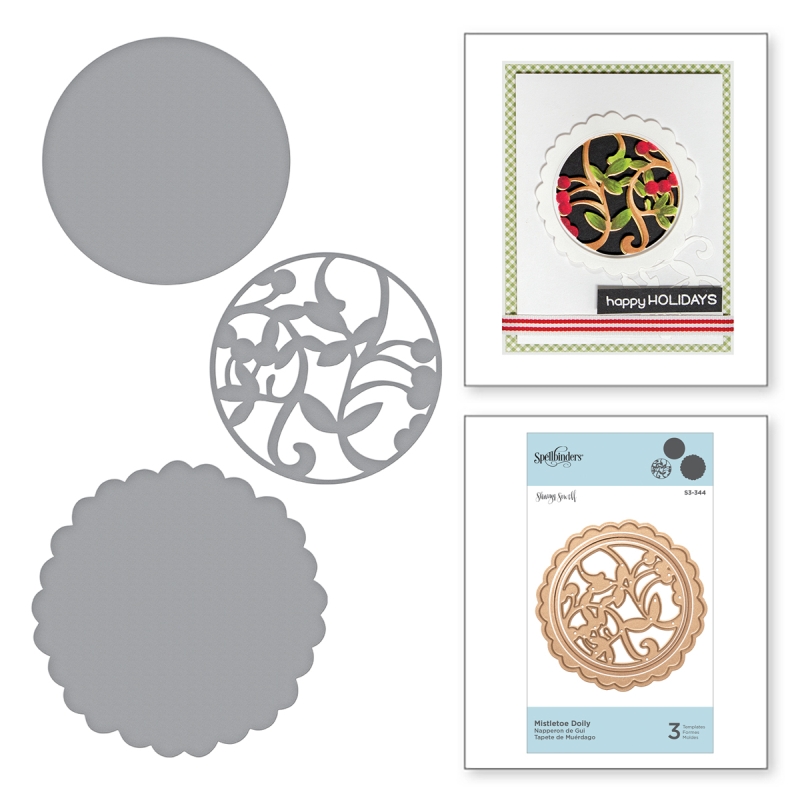 Spellbinders Die D-Lites Mistletoe Doily Etched Dies