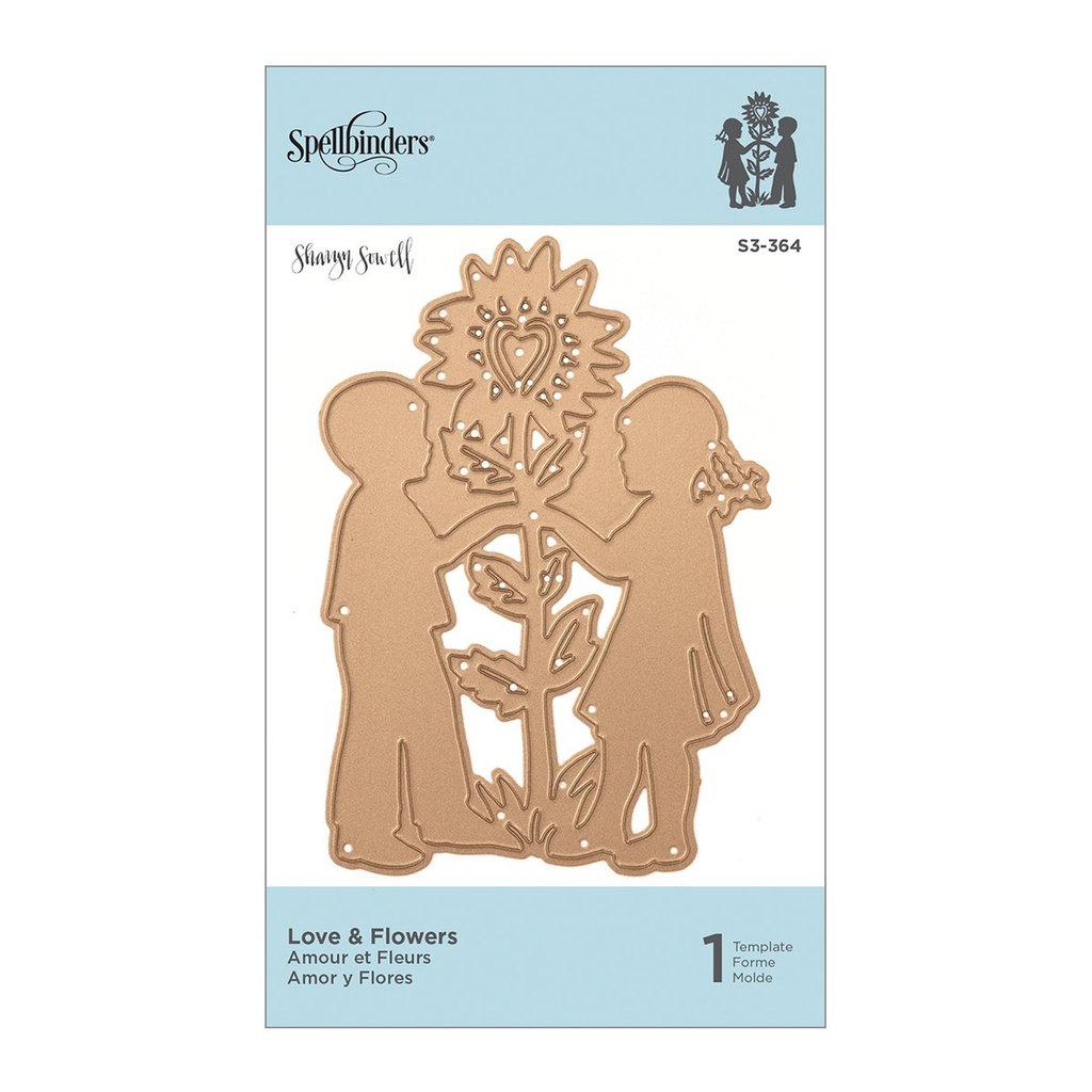 Spellbinders Die D-Lites Love & Flowers