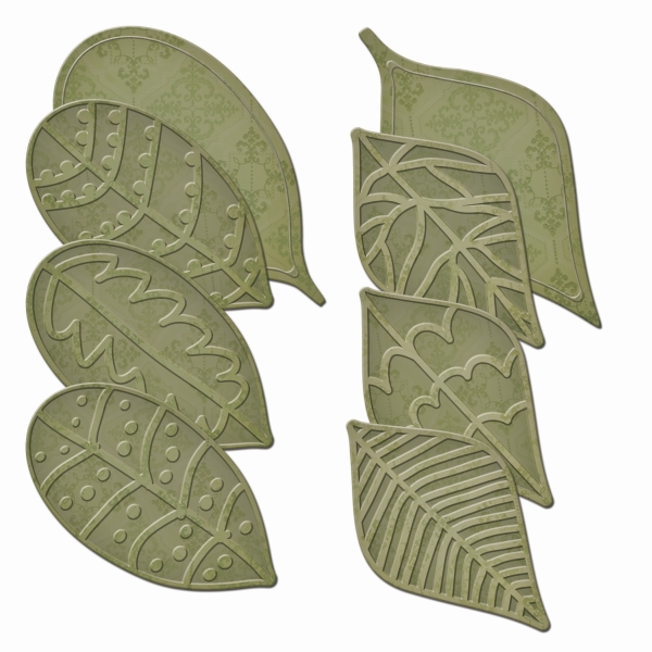 Spellbinders - Patterned Woodland Leaves