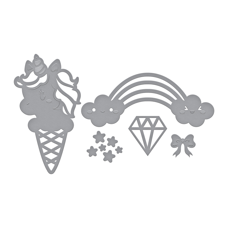 Spellbinders Shapeabilities - Unicorn & Rainbow 