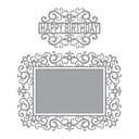 Spellbinders Shapeabilities - Swirl Happy Birthday Frame