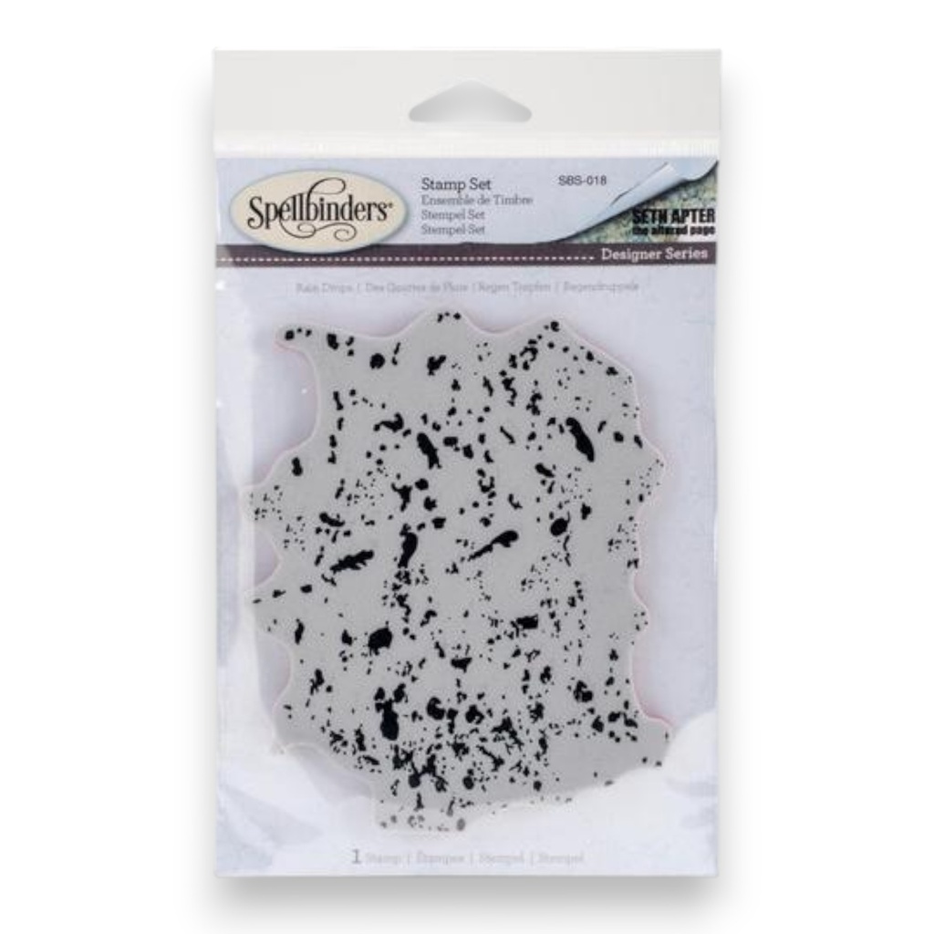 Spellbinders Seth Apter - Rain Drops Rubber Stamp