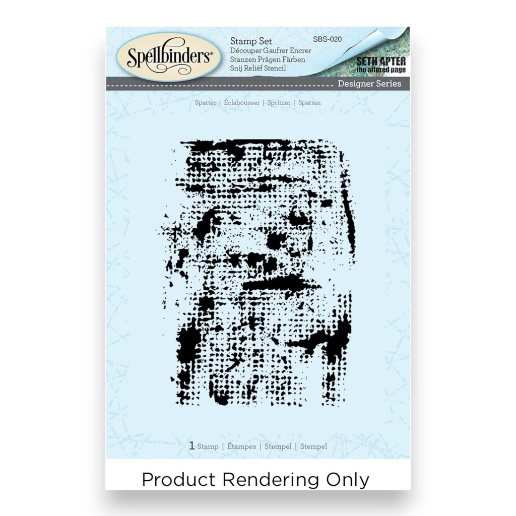 Spellbinders Seth Apter - Spatter Rubber Stamp
