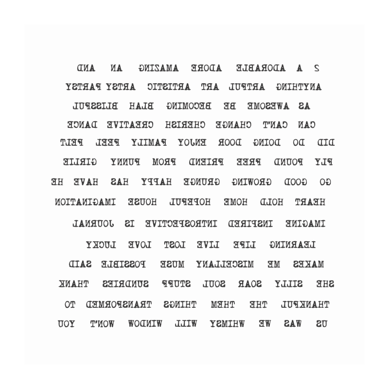 Spellbinders Journal Words stamp set