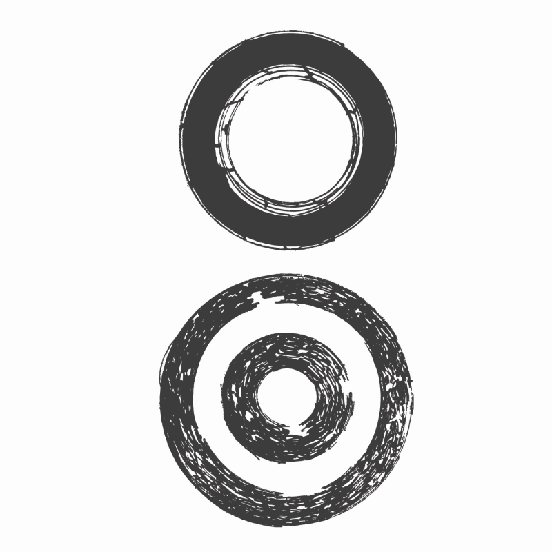 Spellbinders Seth Apter Turnarounds Set 4 stamp set