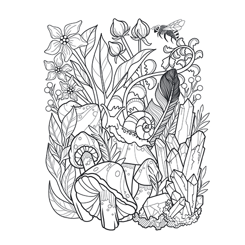 Spellbinders Garden Snail stamp set