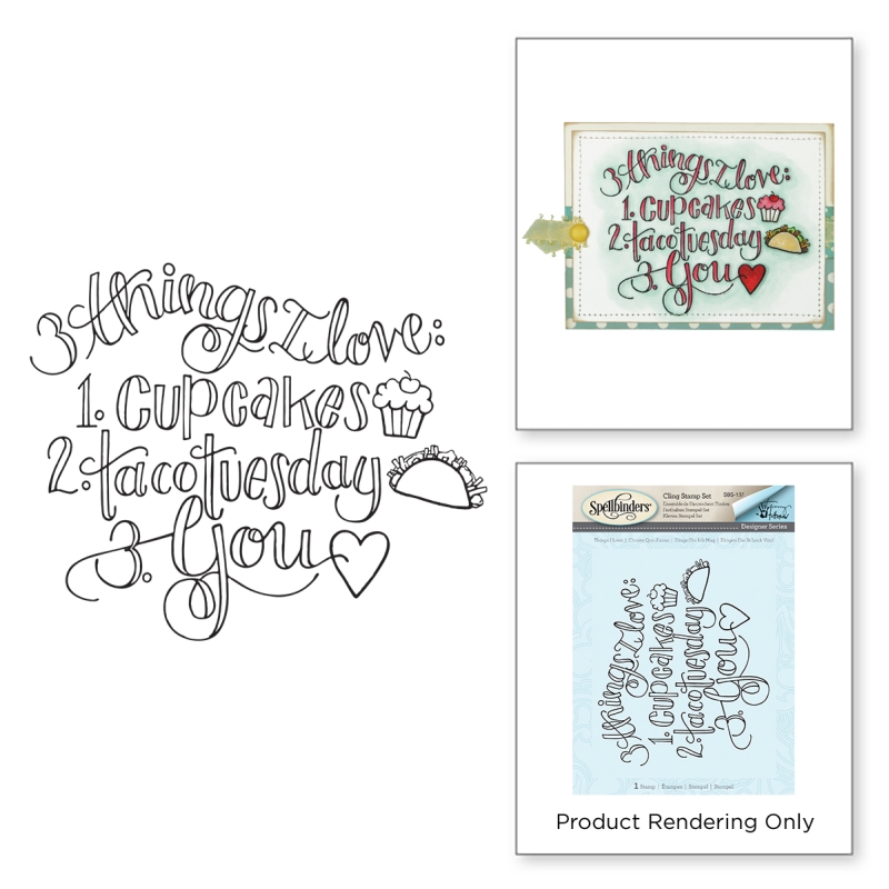 Spellbinders Things I Love stamp set