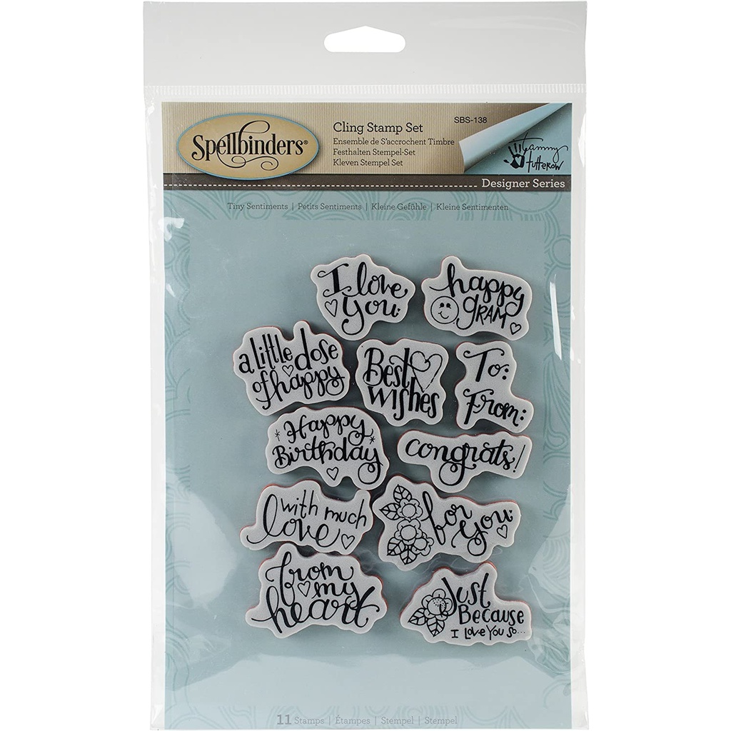 Spellbinders Tiny Sentiments stamp set