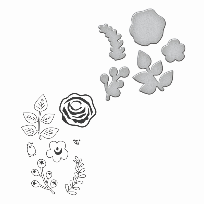 Spellbinders Stamp & Die Set - Floral Divine