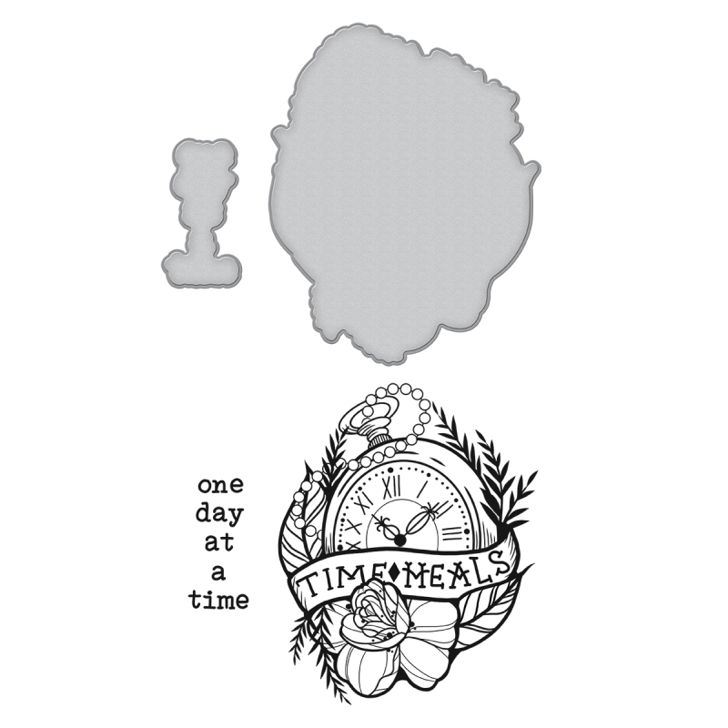 Spellbinders Stamp & Die Set - One Day At A Time 