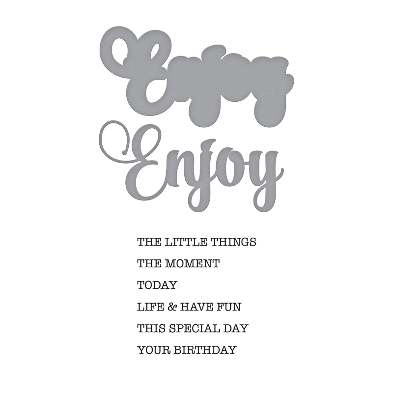 Spellbinders Stamp & Die Set - Enjoy Expressions 