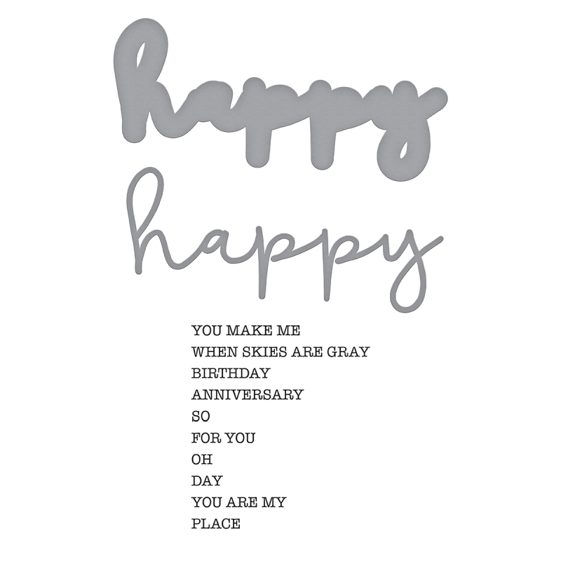 Spellbinders Stamp & Die Set - Happy Expressions 