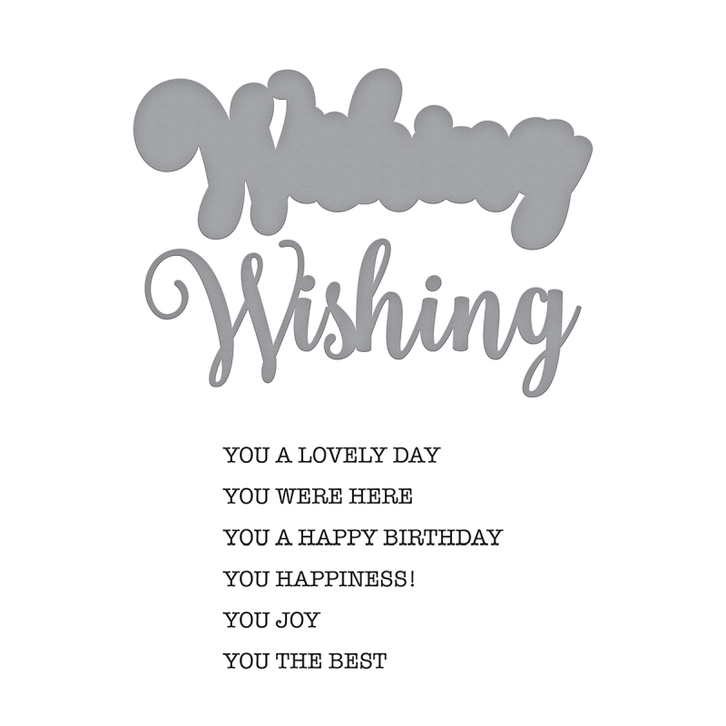 Spellbinders Stamp & Die Set - Wishing Expressions