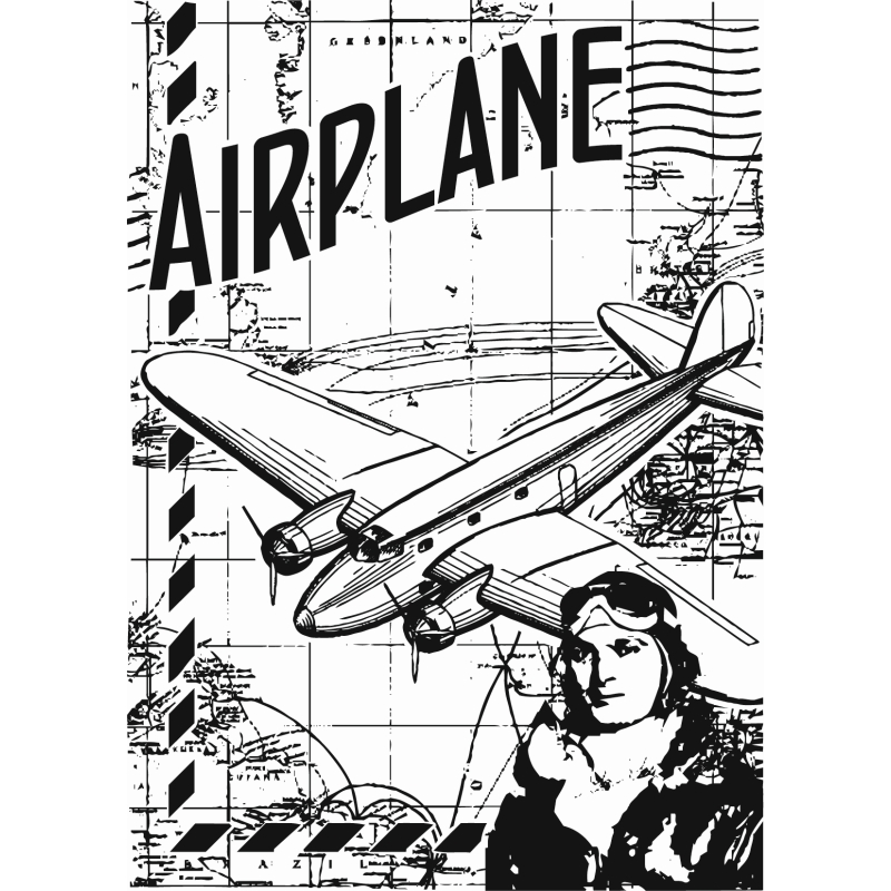 Sharon Callis Airplane Stamp Set