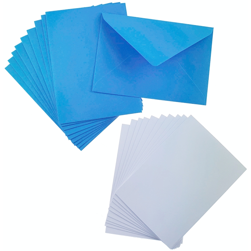 Sweet Dixie White A6 Card & Blue Envelope (10)