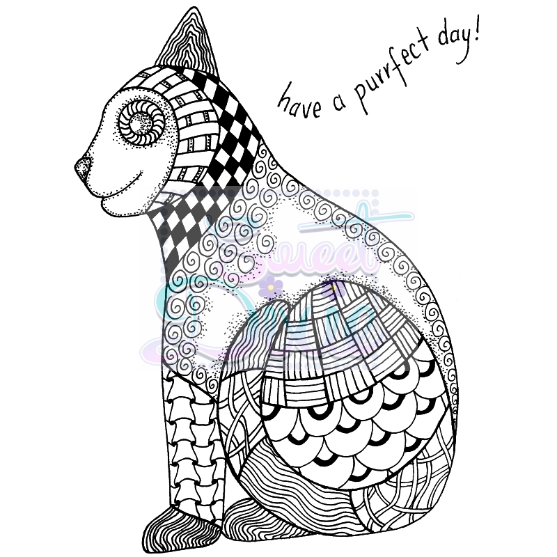 Sweet Dixie Zendoodle Cat by Lindsay Mason