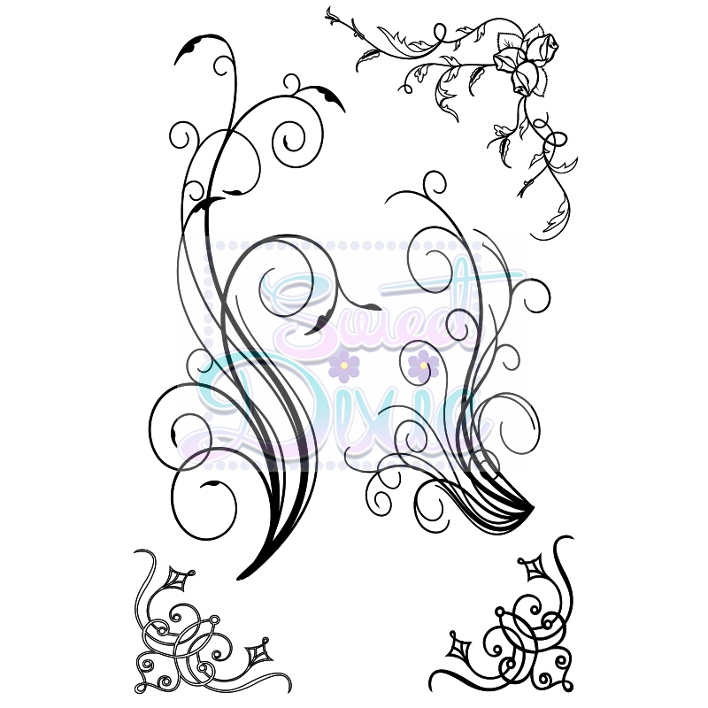 Sweet Dixie Spring Flourishes stamp set
