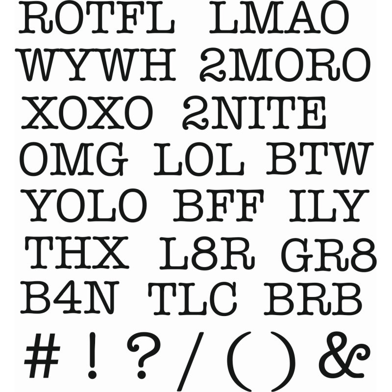 Sweet Dixie Abbreviated Messages stamp set by Sharon Callis