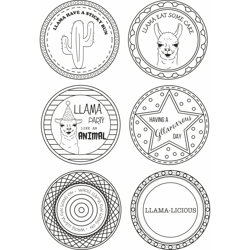 Sweet Dixie Llama Bunting & Cupcake Toppers