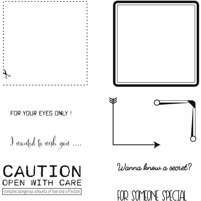 Sweet Dixie Square Mini stamp set - Designed & Sized for Mini Dies SDD393 to SDD416