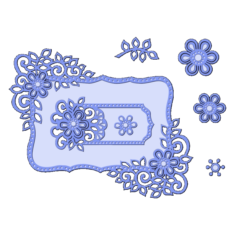 Sweet Dixie Fancy Floral Frames die set