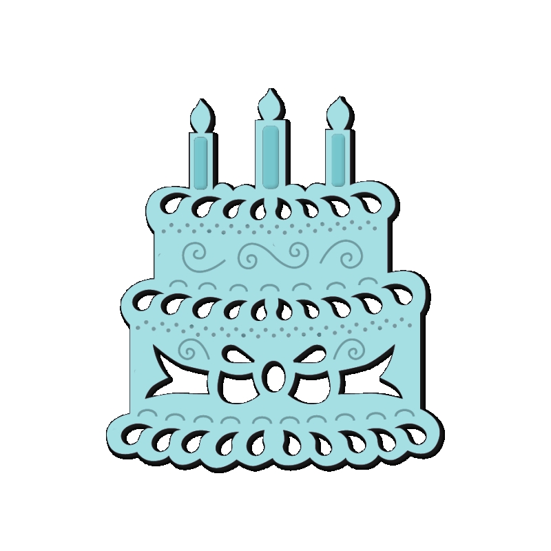 Sweet Dixie Birthday Cake die set
