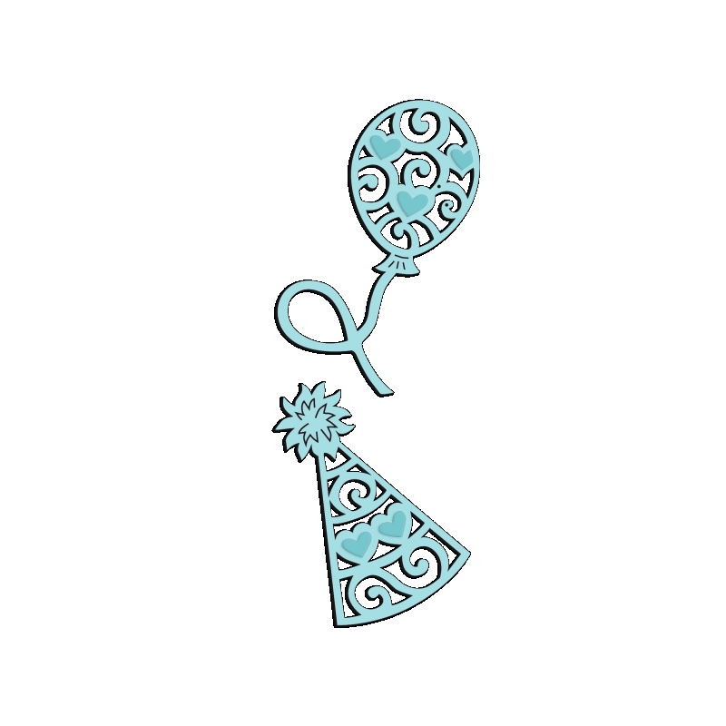 Sweet Dixie Balloon & Party Hat die set