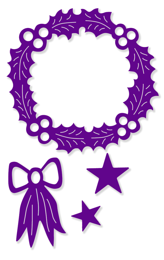 Sweet Dixie Small Holly Wreath die set