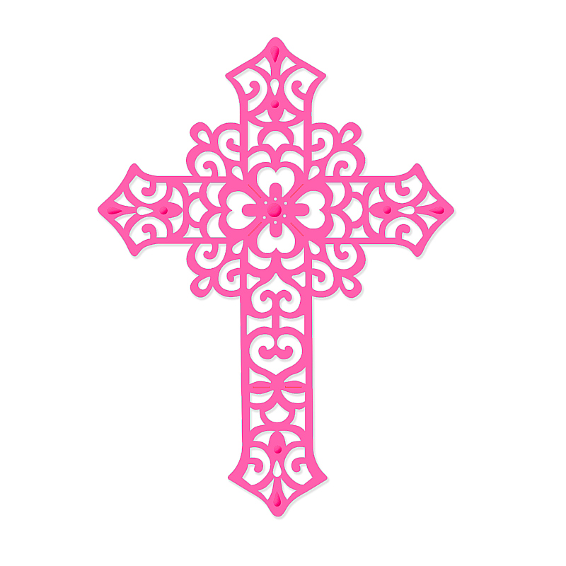 Sweet Dixie Large Filigree Cross die set