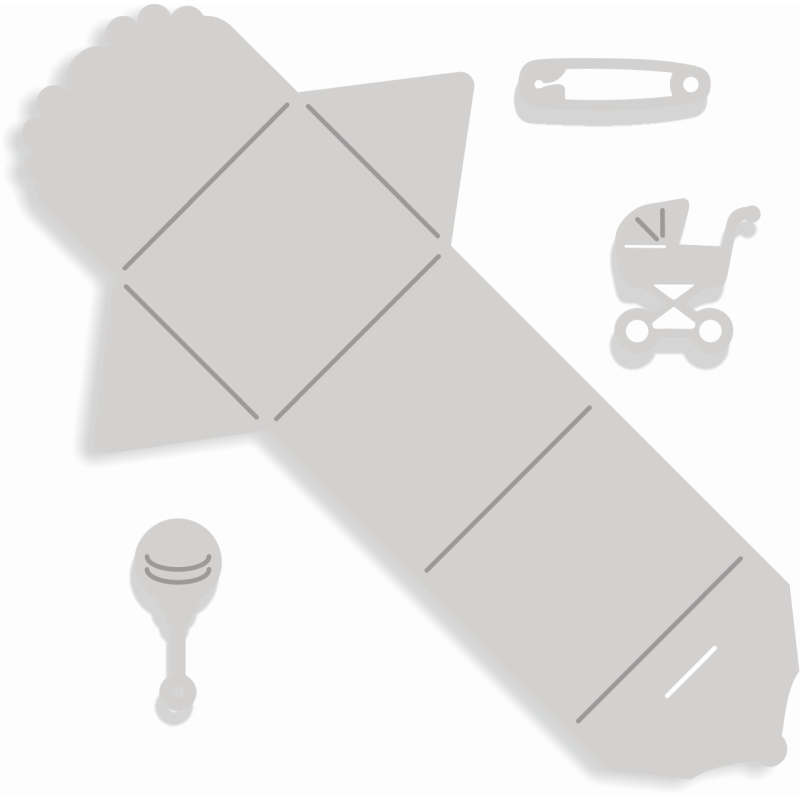 Sweet Dixie Baby Love Mini Notes die set