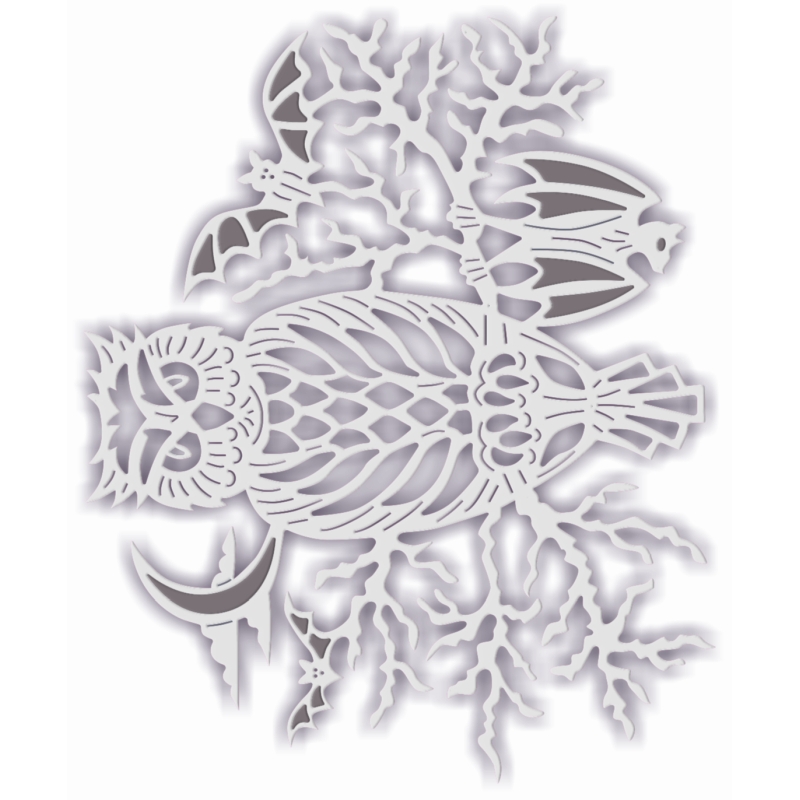 Sweet Dixie Moonlit Owl & Bats die set