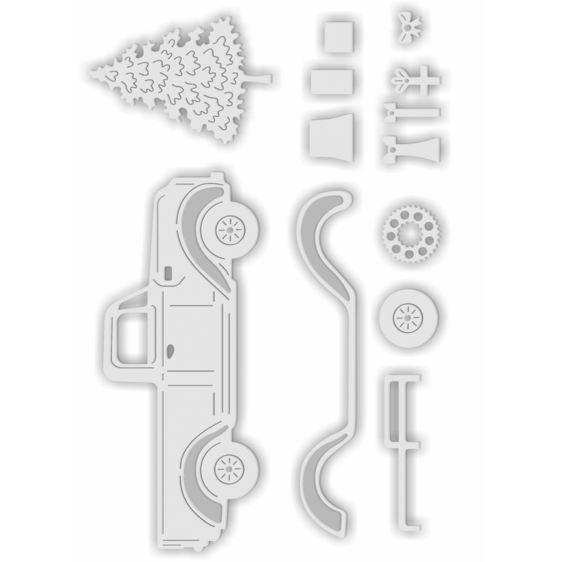Sweet Dixie Christmas Truck die set