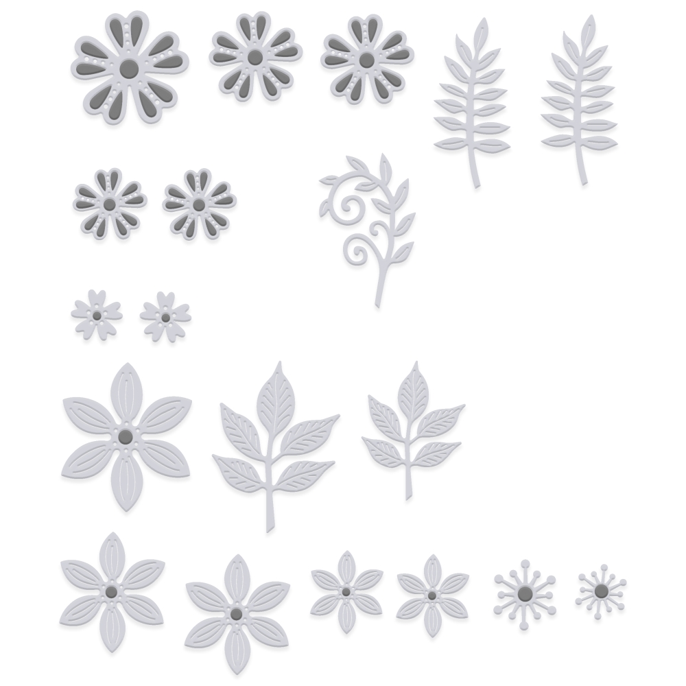Sweet Dixie Floral Embellishments die set