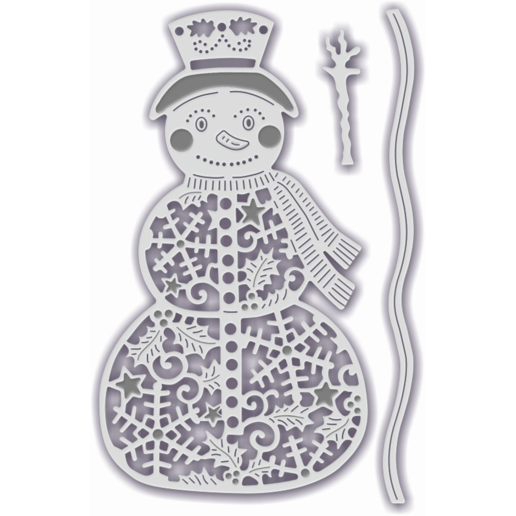 Sweet Dixie Filigree Snowman die set