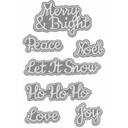 Sweet Dixie Love , Joy, Peace Layered Sentiments die set