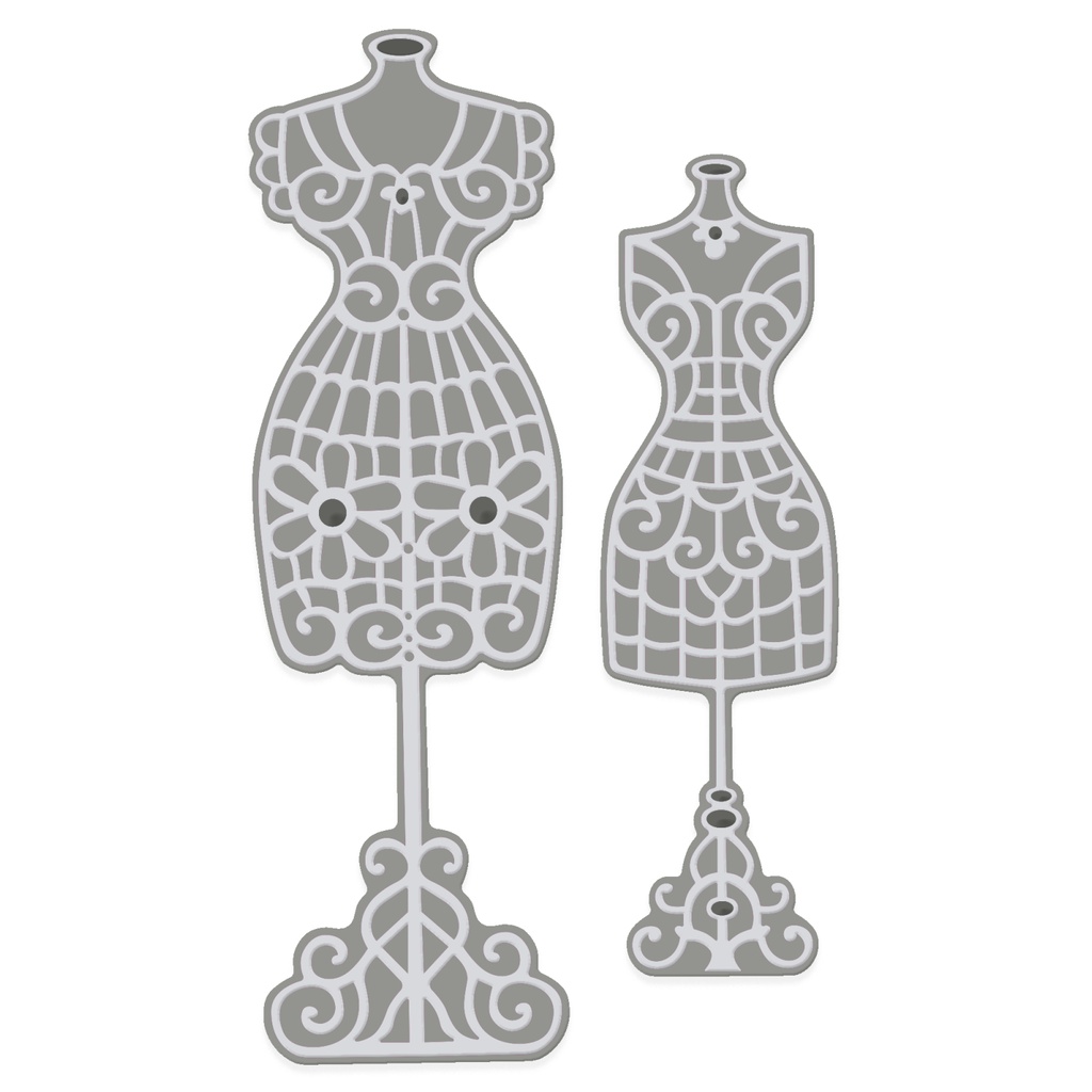 Sweet Dixie Filigree Dressmakers Mannequins die set
